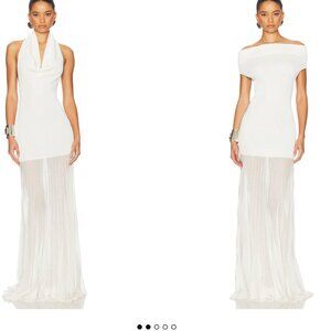 Helsa Jazzlyn Maxi White Knit Dress